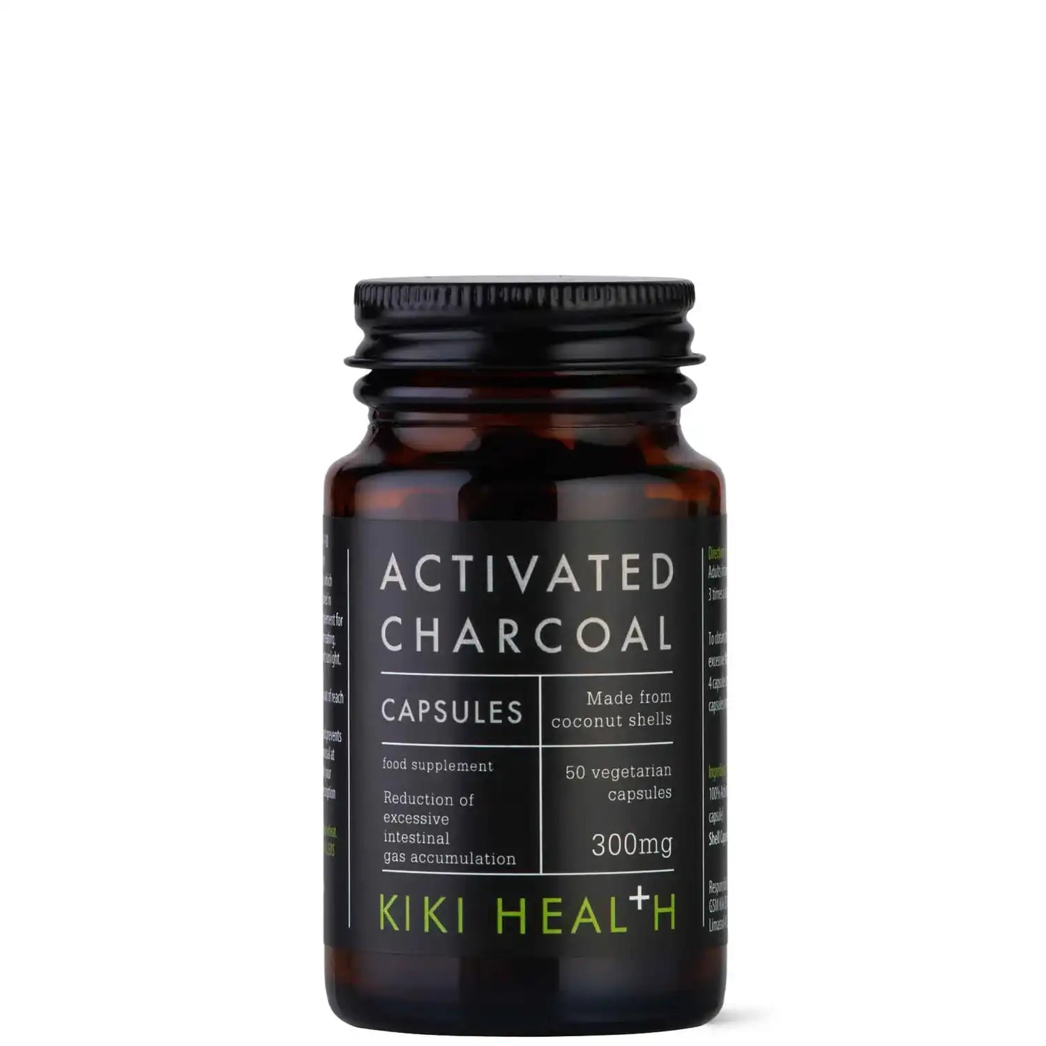 KIKI Health Activated Charcoal Capsules - 50 Vegicaps 